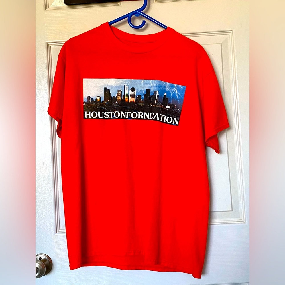 Travis Scott Red Houston Skyline Tee